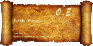 Orth Edna névjegykártya
